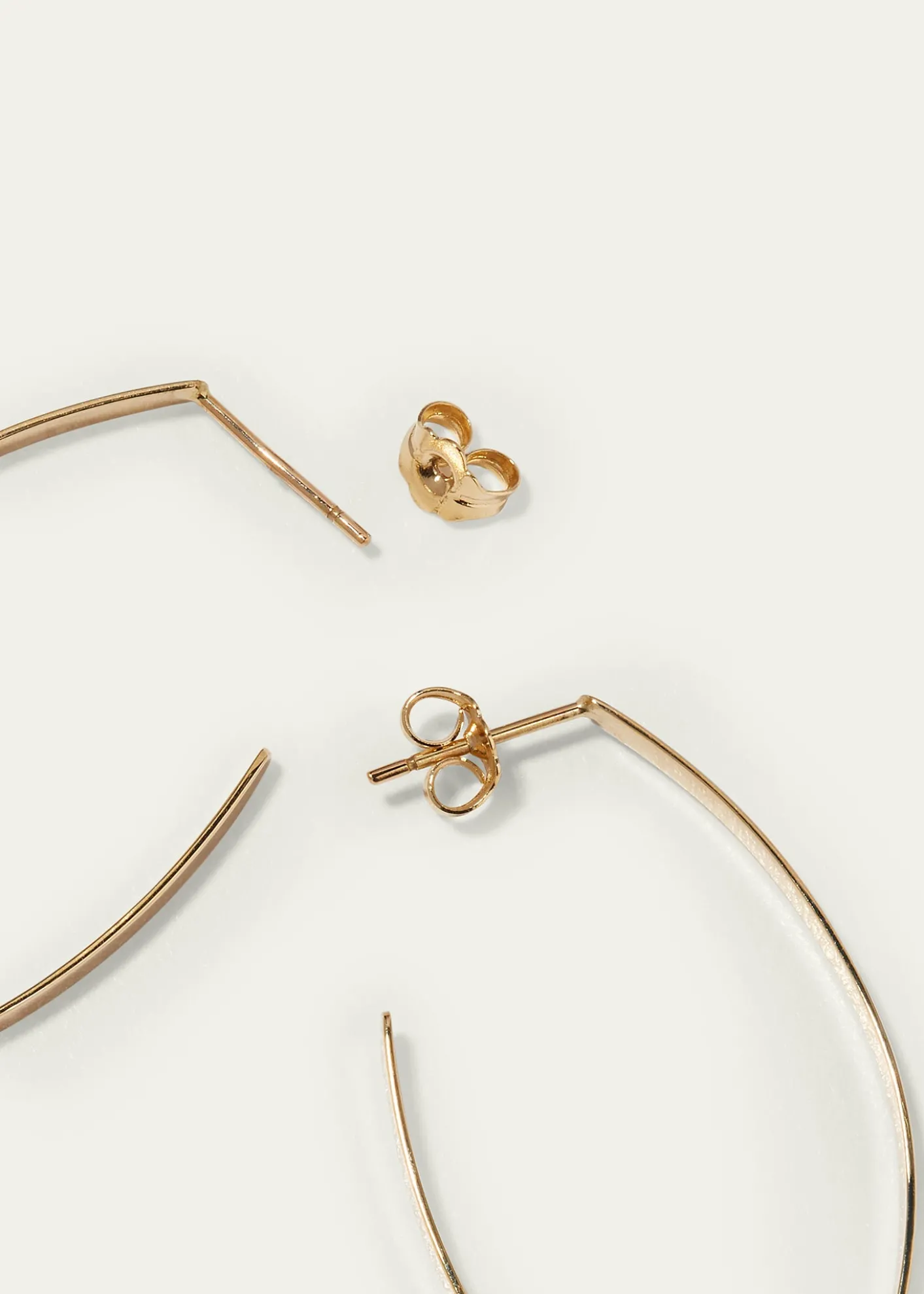 Lana14K Gold Small Flat Blake Hoop Earrings