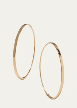 Lana14K Gold Small Flat Magic Hoop Earrings