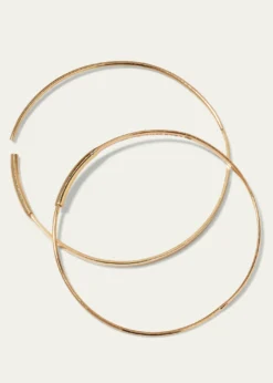 Lana14K Gold Small Flat Magic Hoop Earrings