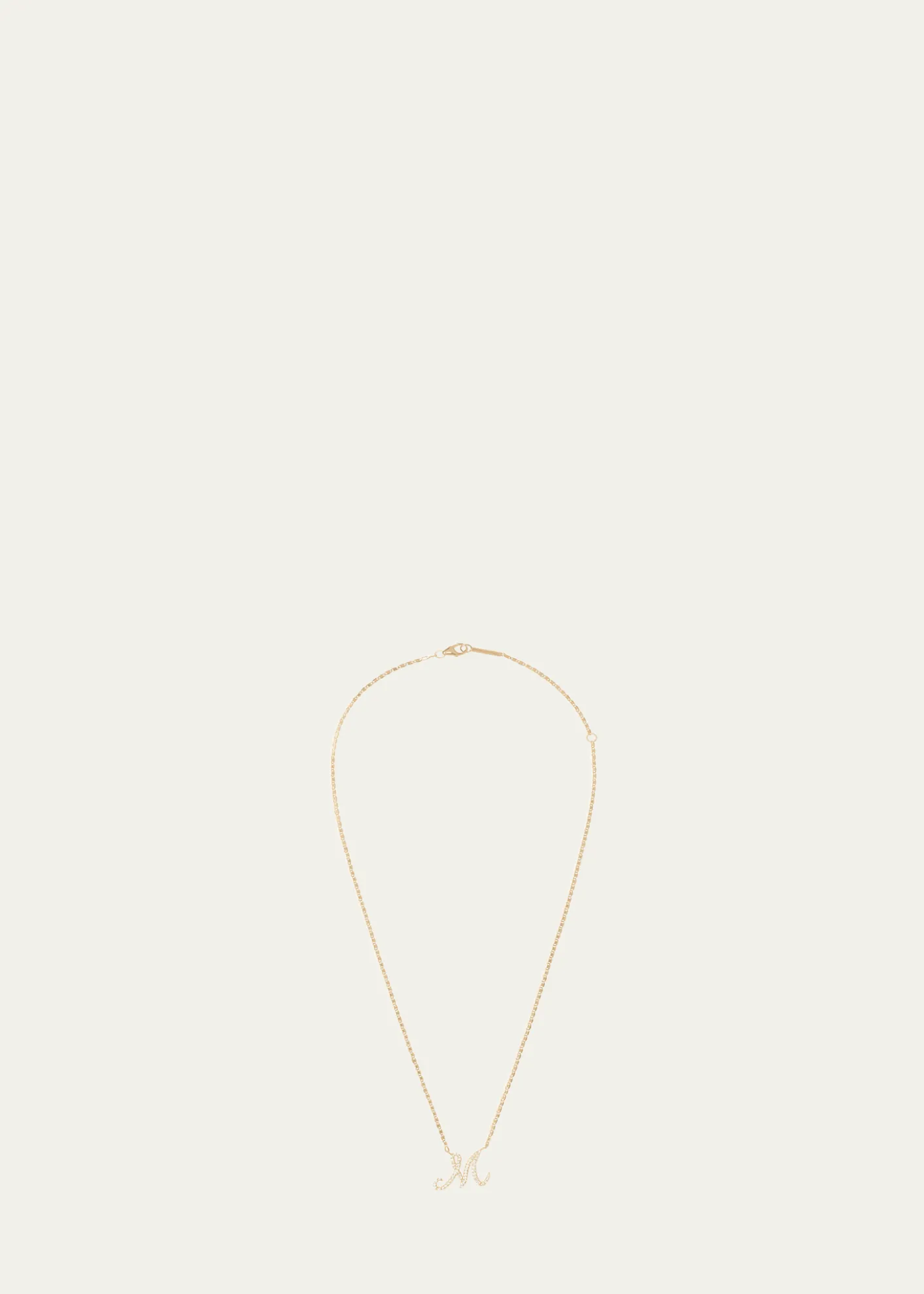 Lana14K Gold Small Flawless Malibu Diamond Initial Necklace, A-Z