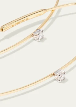 Lana14K Gold Small Oval Magic Hoop Earrings with Diamonds