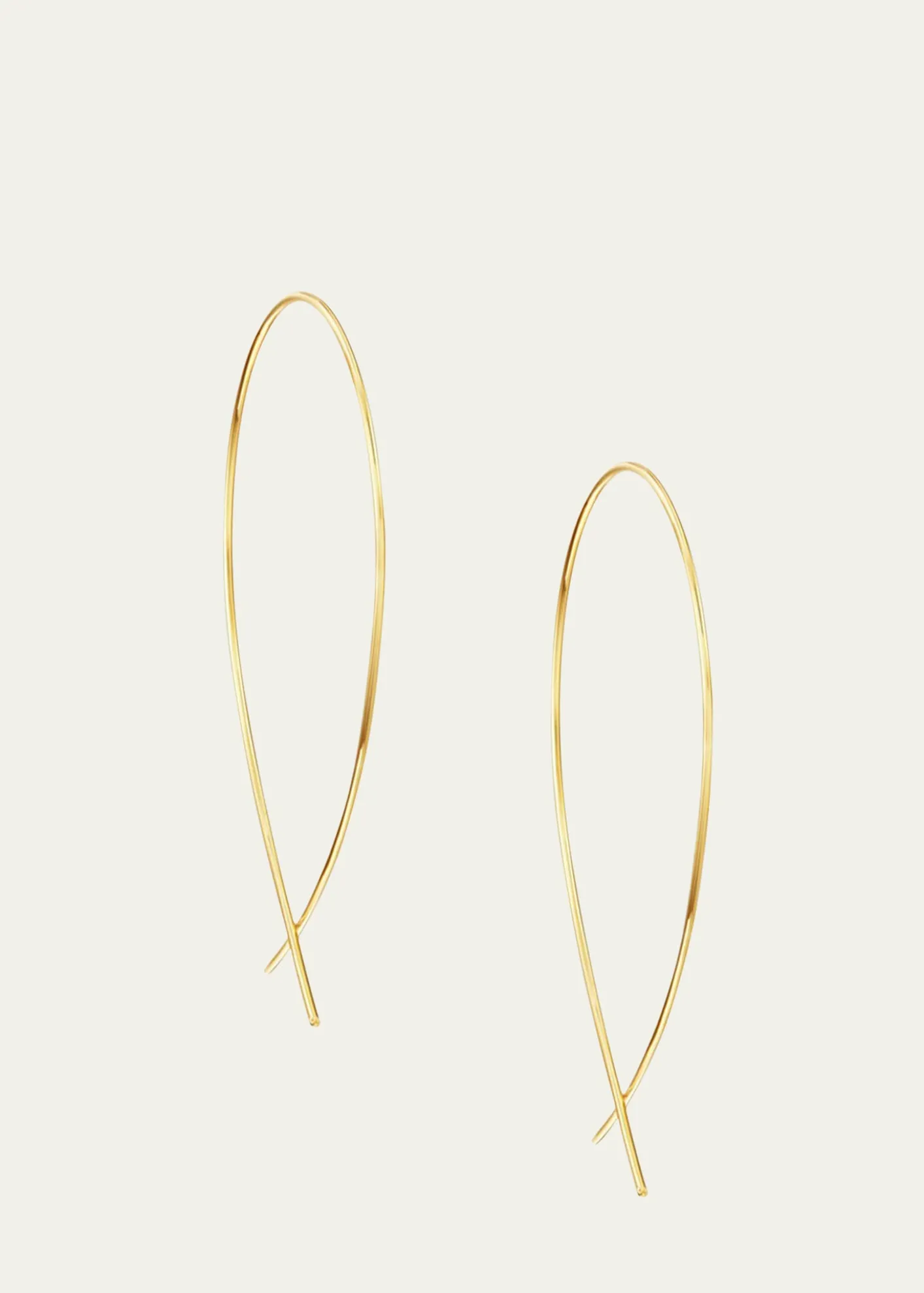 Lana14K Gold Small Upside Down Hoop Earrings