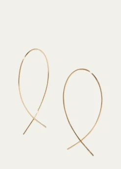 Lana14K Gold Small Upside Down Hoop Earrings