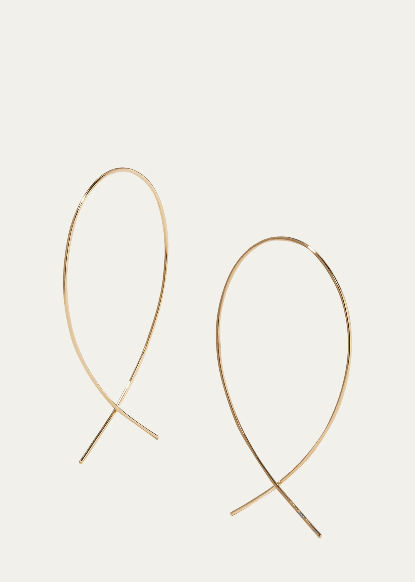 Lana14K Gold Small Upside Down Hoop Earrings