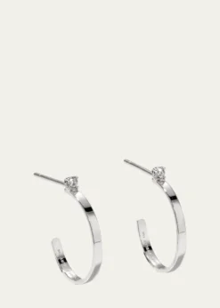 Lana14K Gold Solo Diamond Hoop Earrings