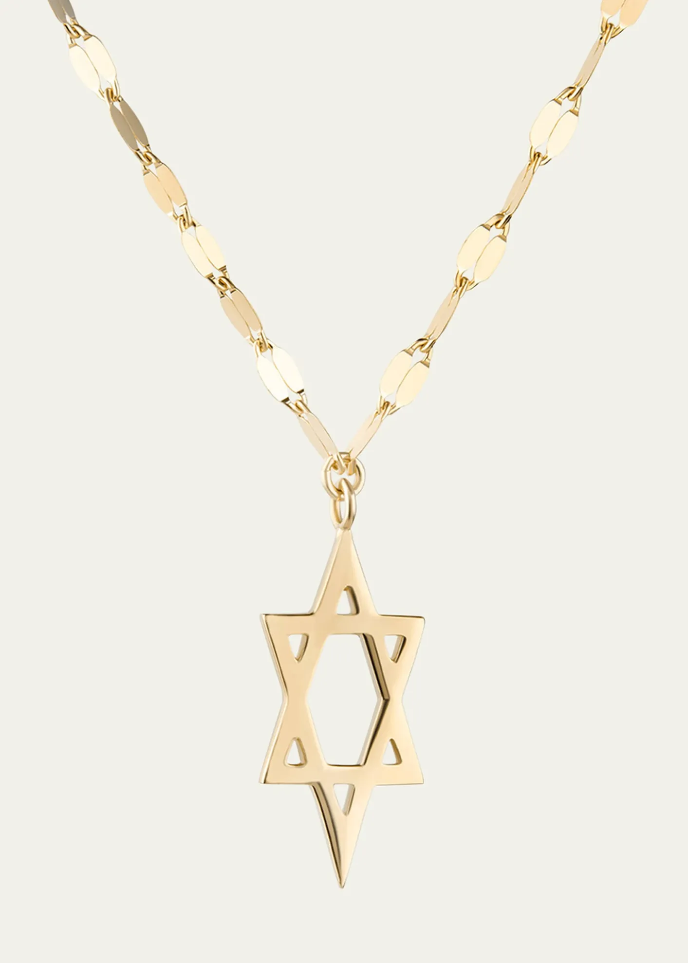 Lana14K Gold Star of David Charm Necklace with Jump Ring, 16-18"L