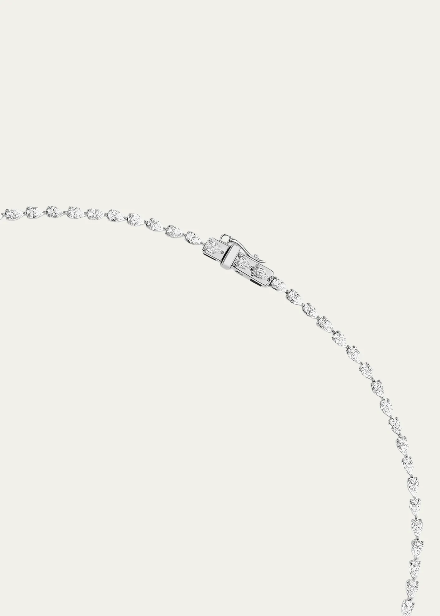 Lana14K White Gold Pear Diamond Tennis Necklace