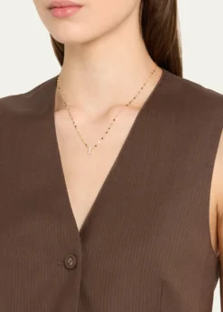Lana14K Yellow Gold Baguette Diamond Vertical Pendant Necklace