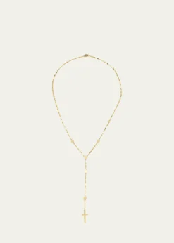 Lana14K Yellow Gold Disc Chain Lariat Crossary Necklace, 18"