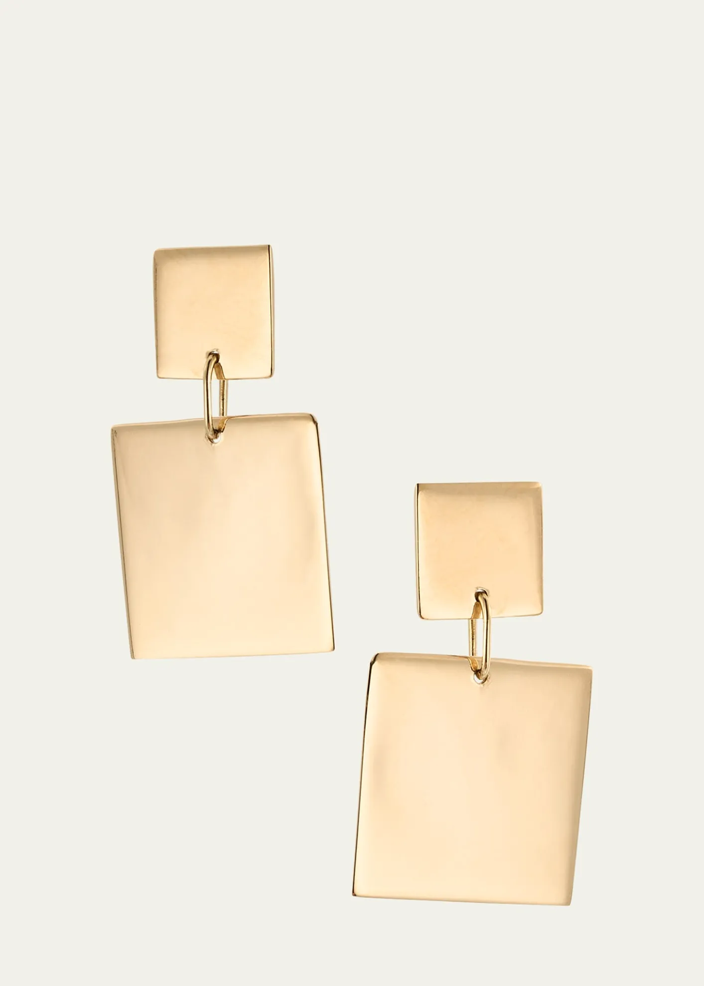 Lana14K Yellow Gold Double Square Dangle Earrings
