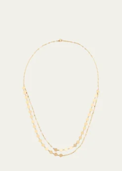 Lana14K Yellow Gold Laser Kite Blake Chain Double-Strand Necklace, 18"L