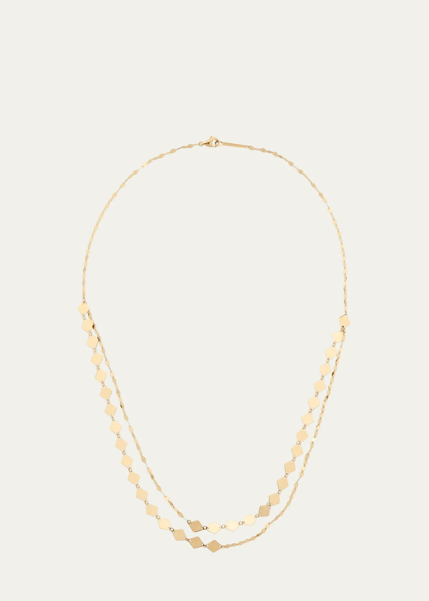 Lana14K Yellow Gold Laser Kite Blake Chain Double-Strand Necklace, 18"L