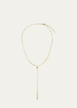 Lana14K Yellow Gold Laser Kite Blake Chain Remix Lariat Necklace, 18