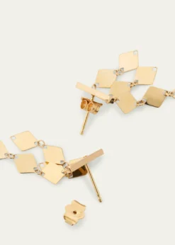 Lana14K Yellow Gold Laser Kite Bar Earrings