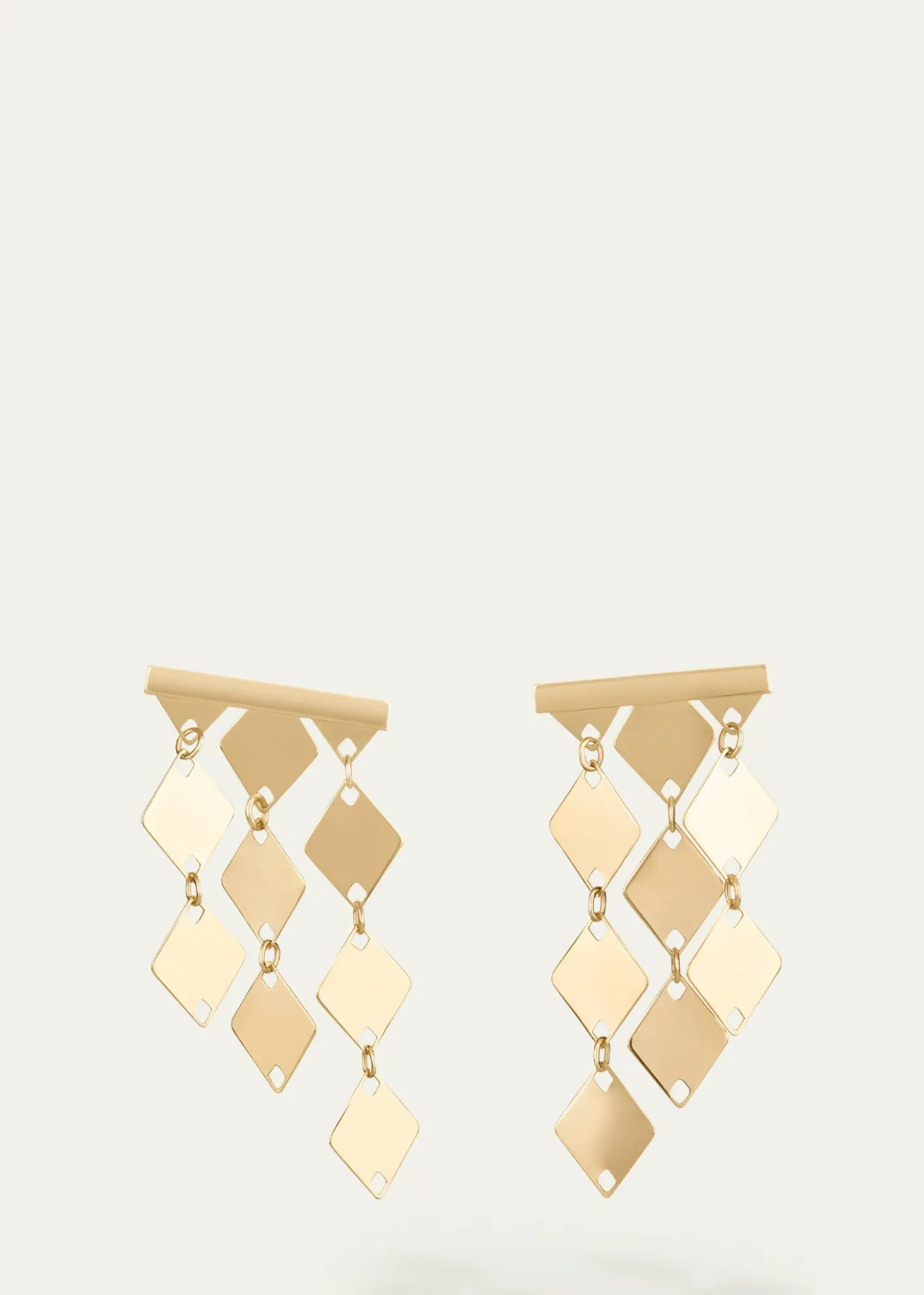 Lana14K Yellow Gold Laser Kite Bar Earrings