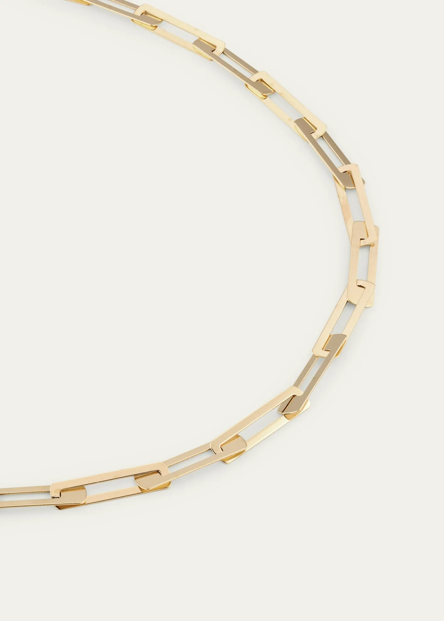 Lana14K Yellow Gold Laser Open Interlocking Rectangle Necklace