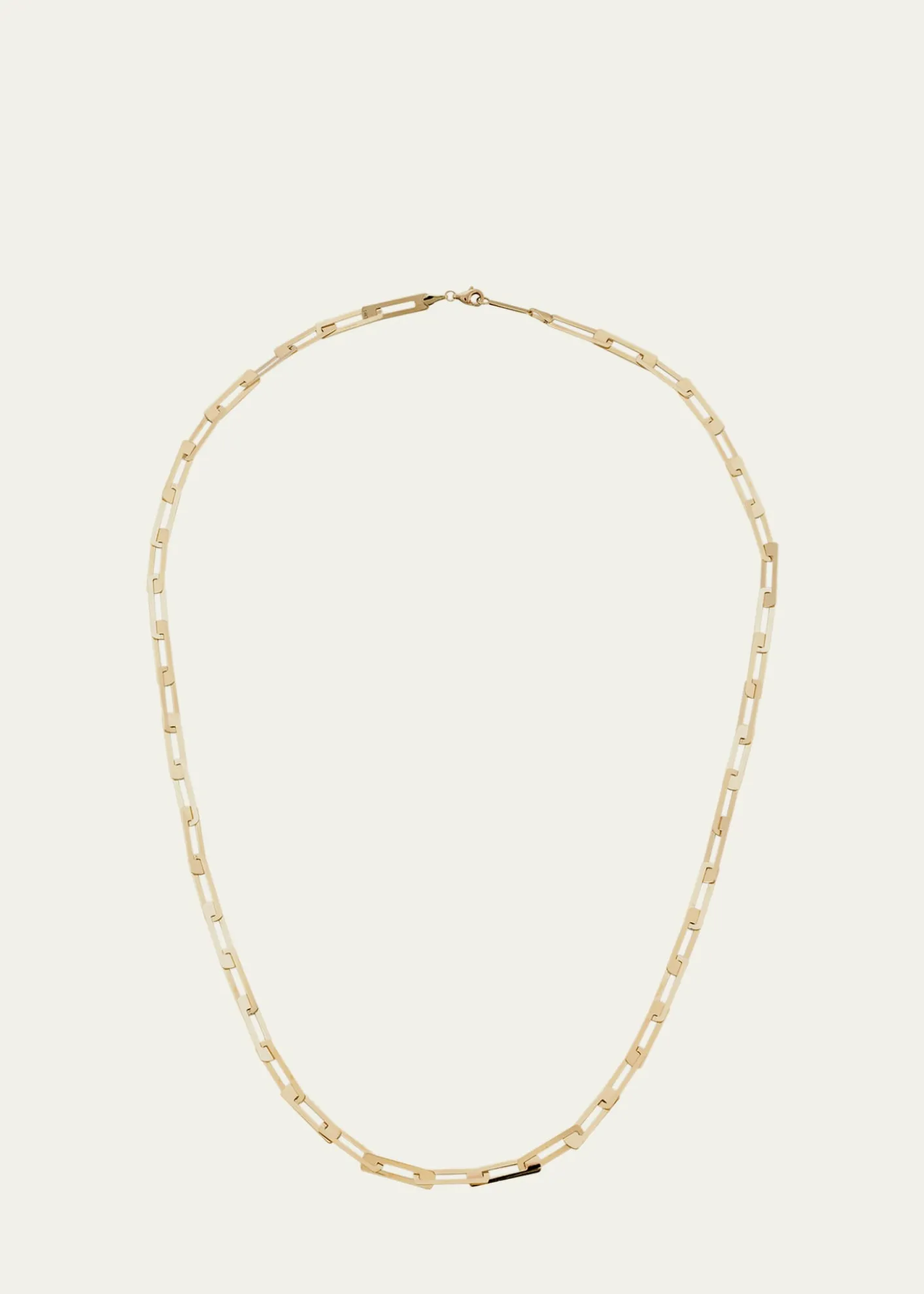 Lana14K Yellow Gold Laser Open Interlocking Rectangle Necklace