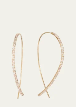Lana14K Yellow Gold Mega Flawless Upside Down Diamond Hoop Earrings, 50mm