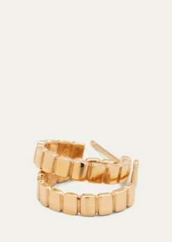Lana14K Yellow Gold Skinny Tag Huggie Earrings