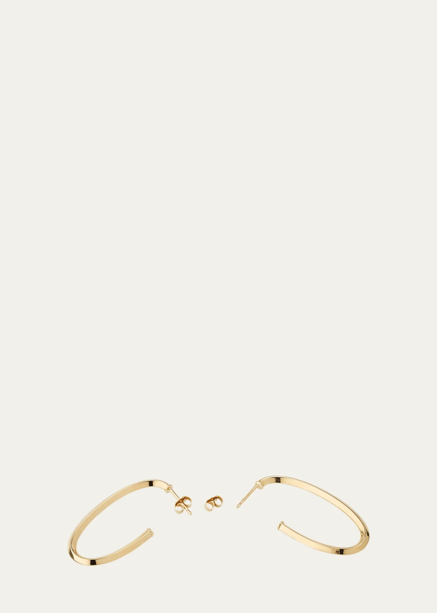 Lana14K Yellow Gold Thin Oval Hoop Earrings