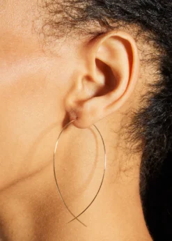 LanaLarge Upside Down Hoop Earrings in 14K Gold