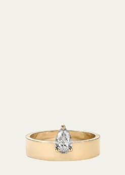 LanaMega Pear-Shape Diamond Wide Band Ring