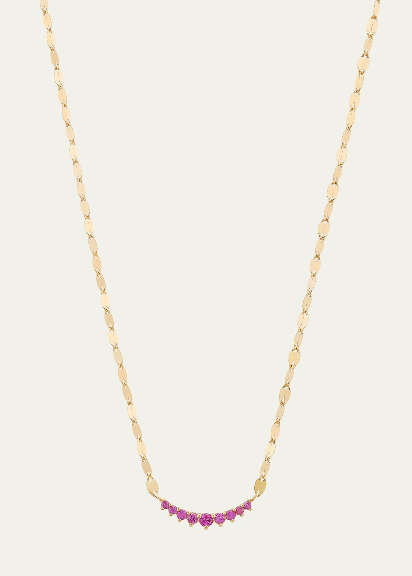 LanaMini Curved Pink Sapphire Necklace