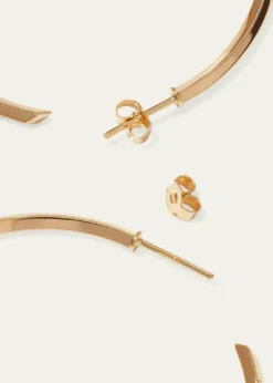 Lana45mm 14K Gold Thin Pointed Royale Hoops