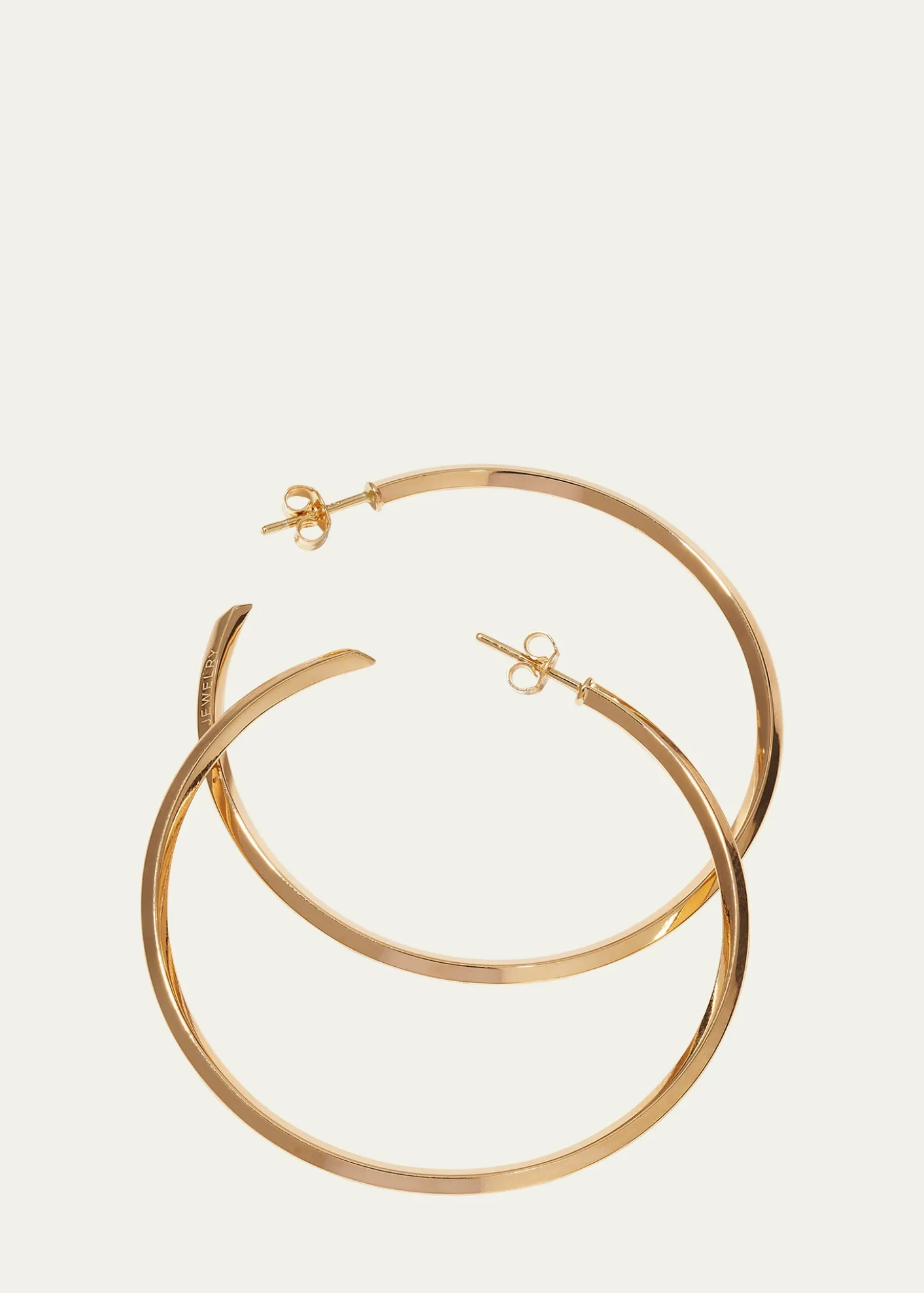 Lana45mm 14K Gold Thin Pointed Royale Hoops