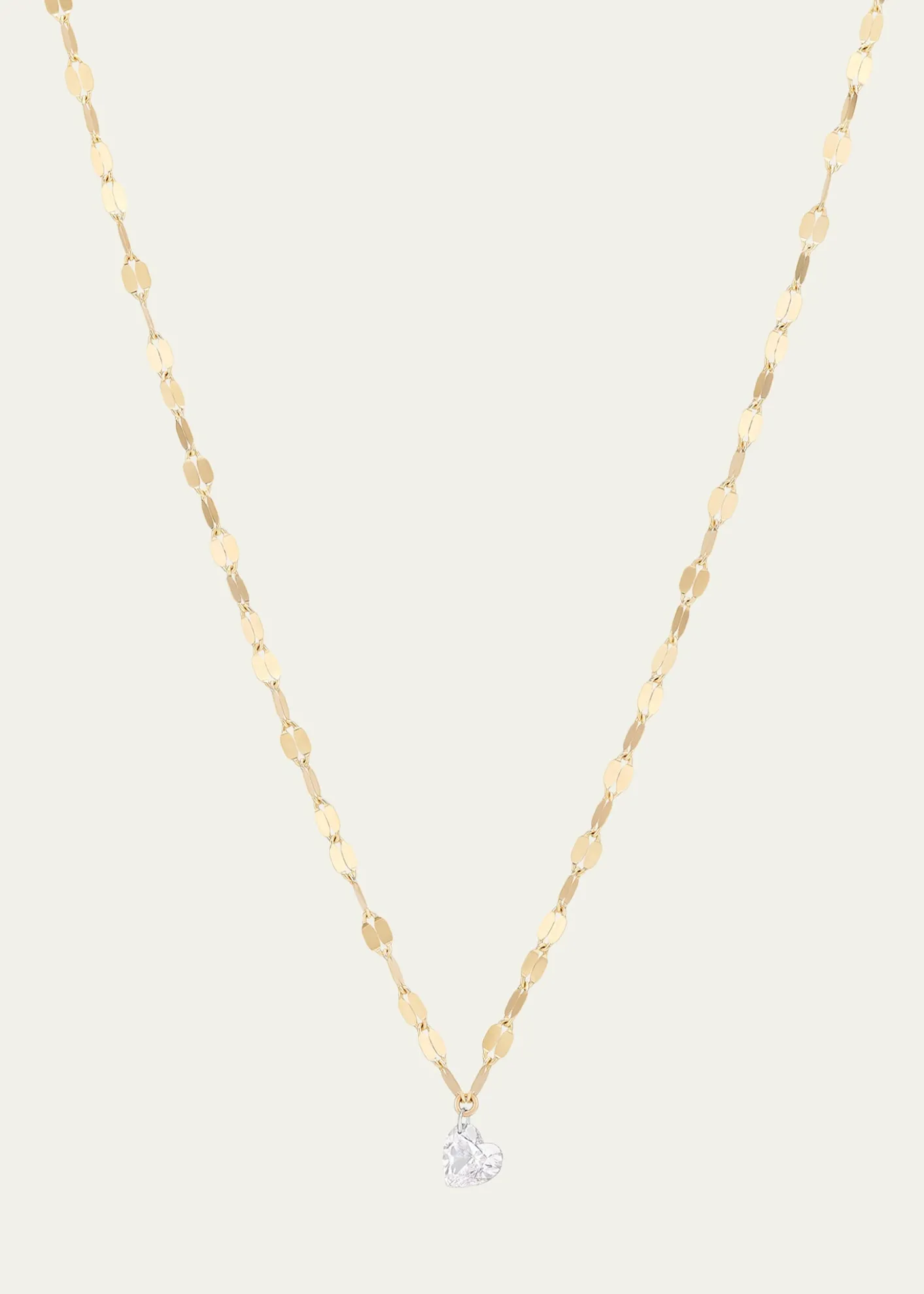 LanaSolo Floating Diamond Heart Pendant Necklace