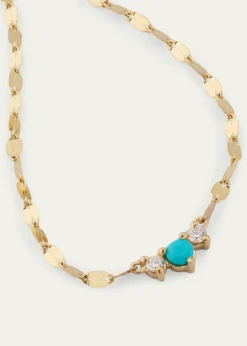 LanaSolo Turquoise & Diamond Charm Necklace