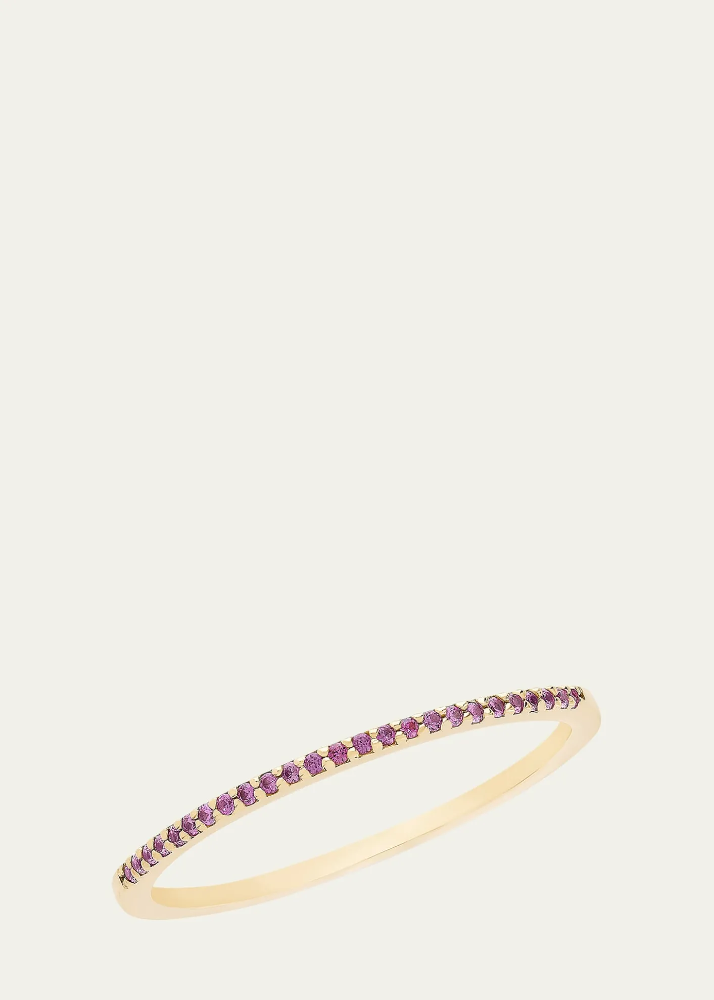 LanaThin Pink Sapphire Stack Ring, Size 7