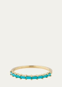 LanaTurquoise Baguette Stackable Ring