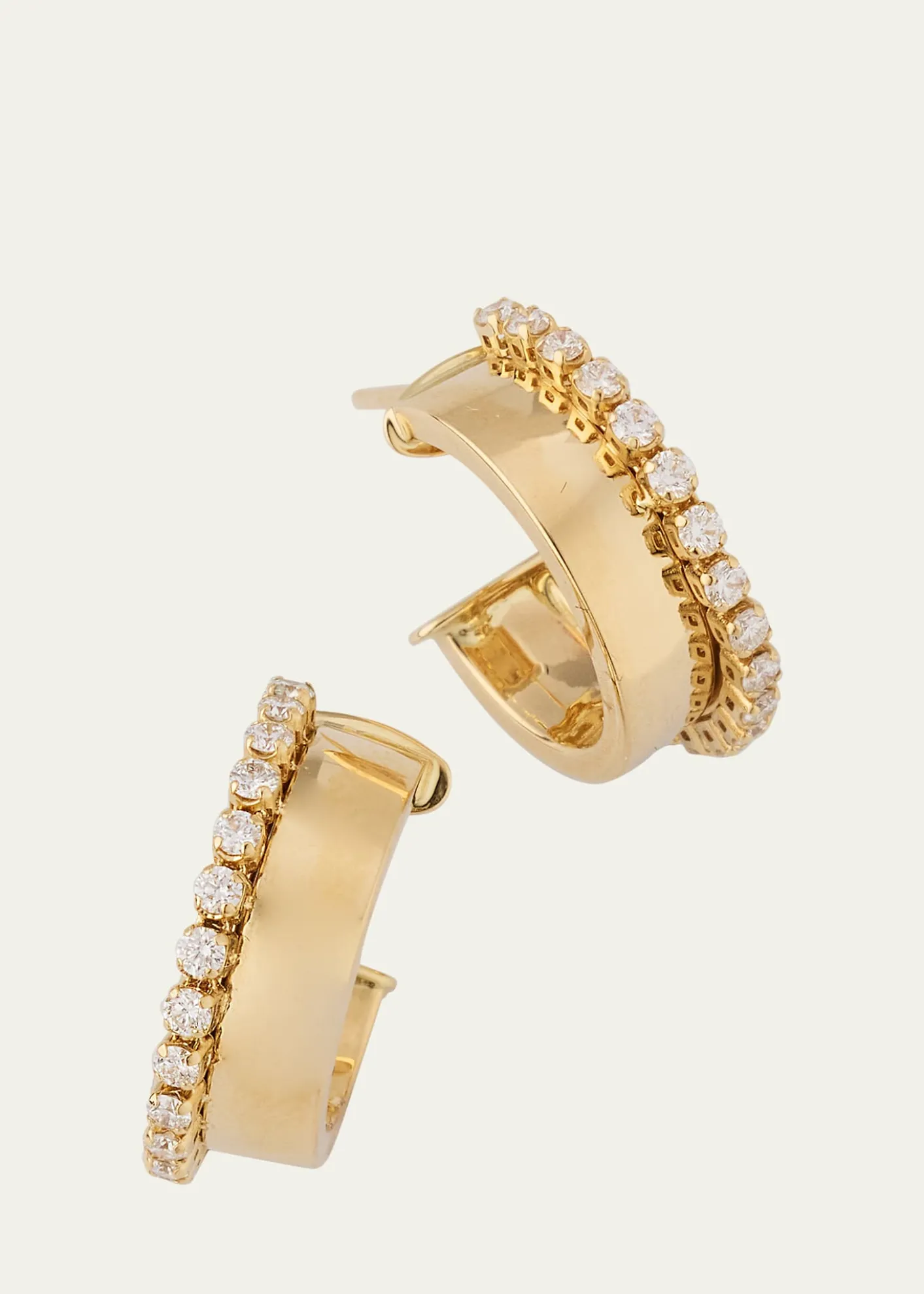 LanaVanity Diamond Hollow Hoop Earrings
