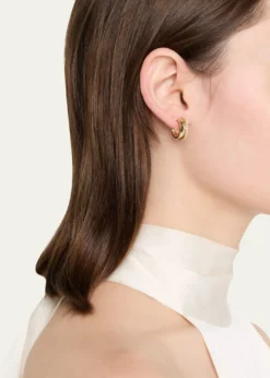 LanaVanity Diamond Hollow Hoop Earrings