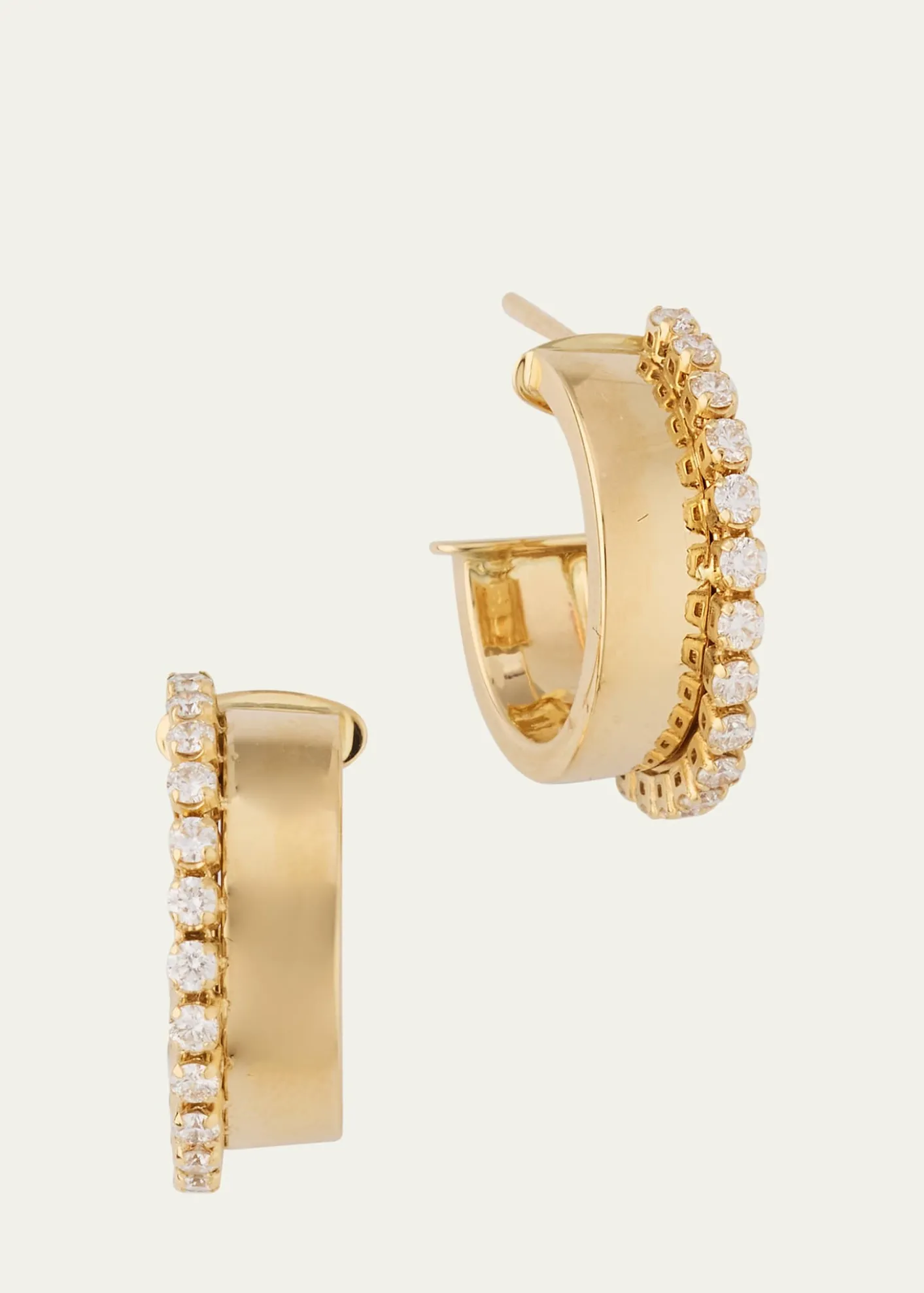 LanaVanity Diamond Hollow Hoop Earrings