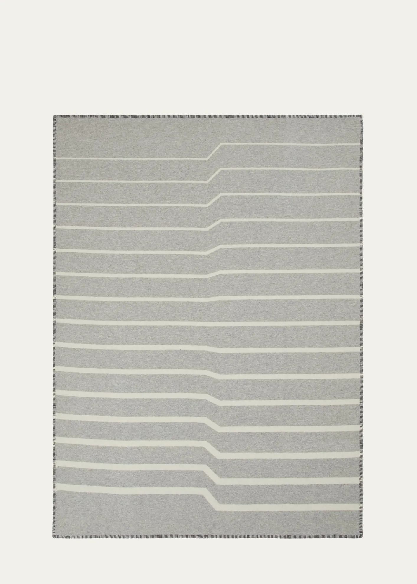 LANEROSSIOptical Double-Face Reversible Wool/Cashmere Throw, 51" x 70"