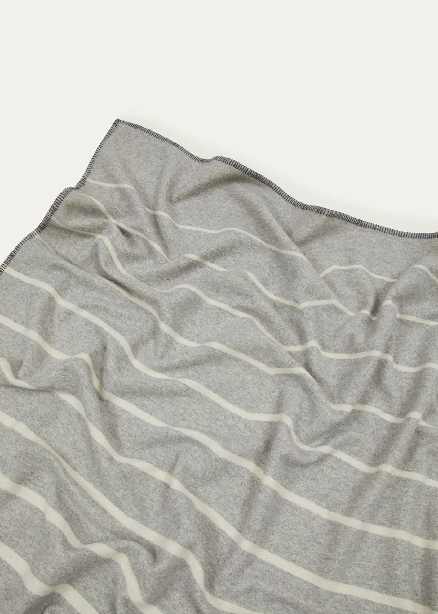 LANEROSSIOptical Double-Face Reversible Wool/Cashmere Throw, 51" x 70"