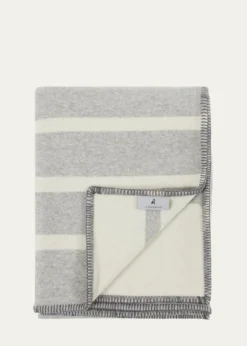 LANEROSSIOptical Double-Face Reversible Wool/Cashmere Throw, 51