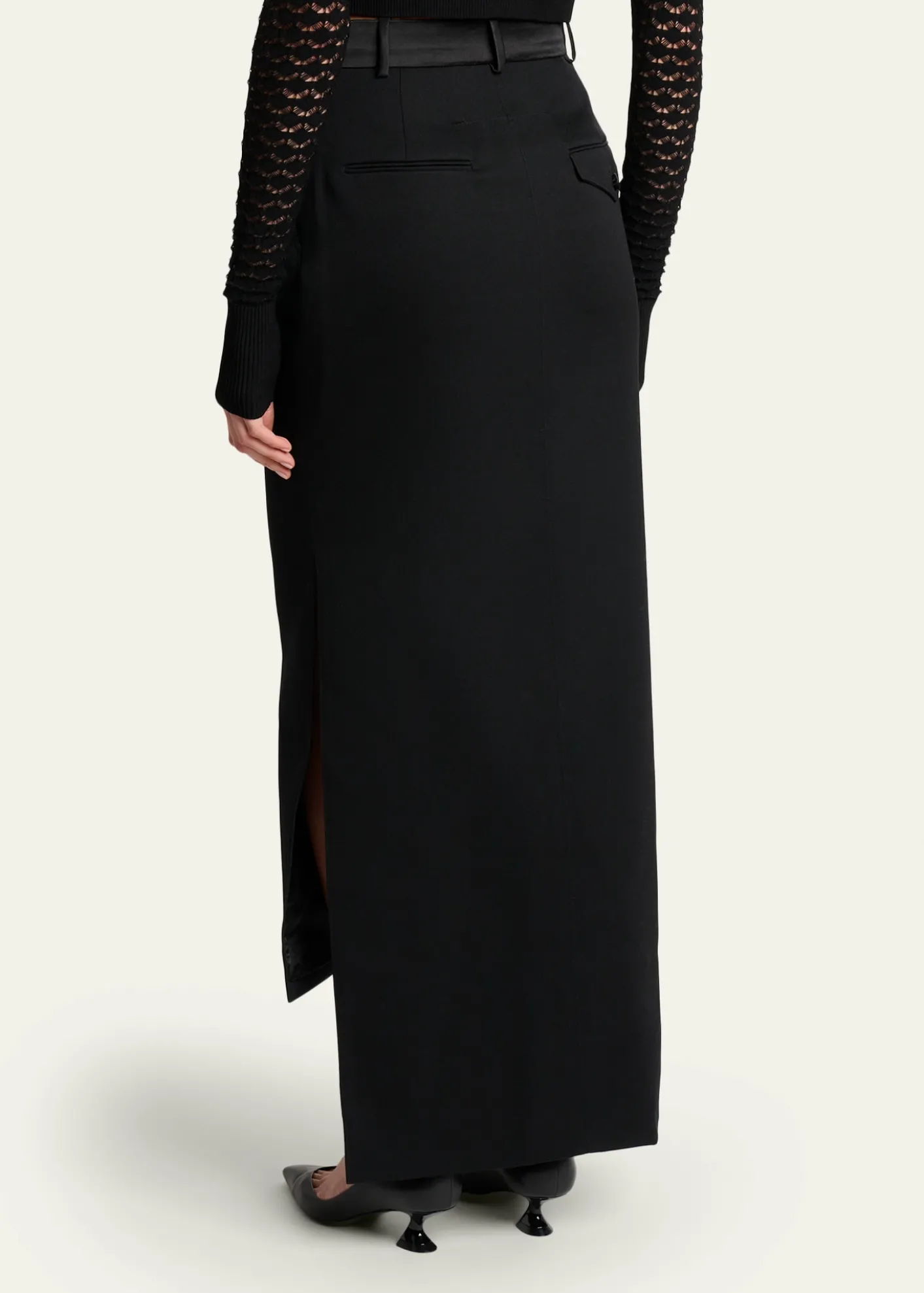 LanvinTailored Wool High-Low Skirt