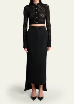 LanvinTailored Wool High-Low Skirt