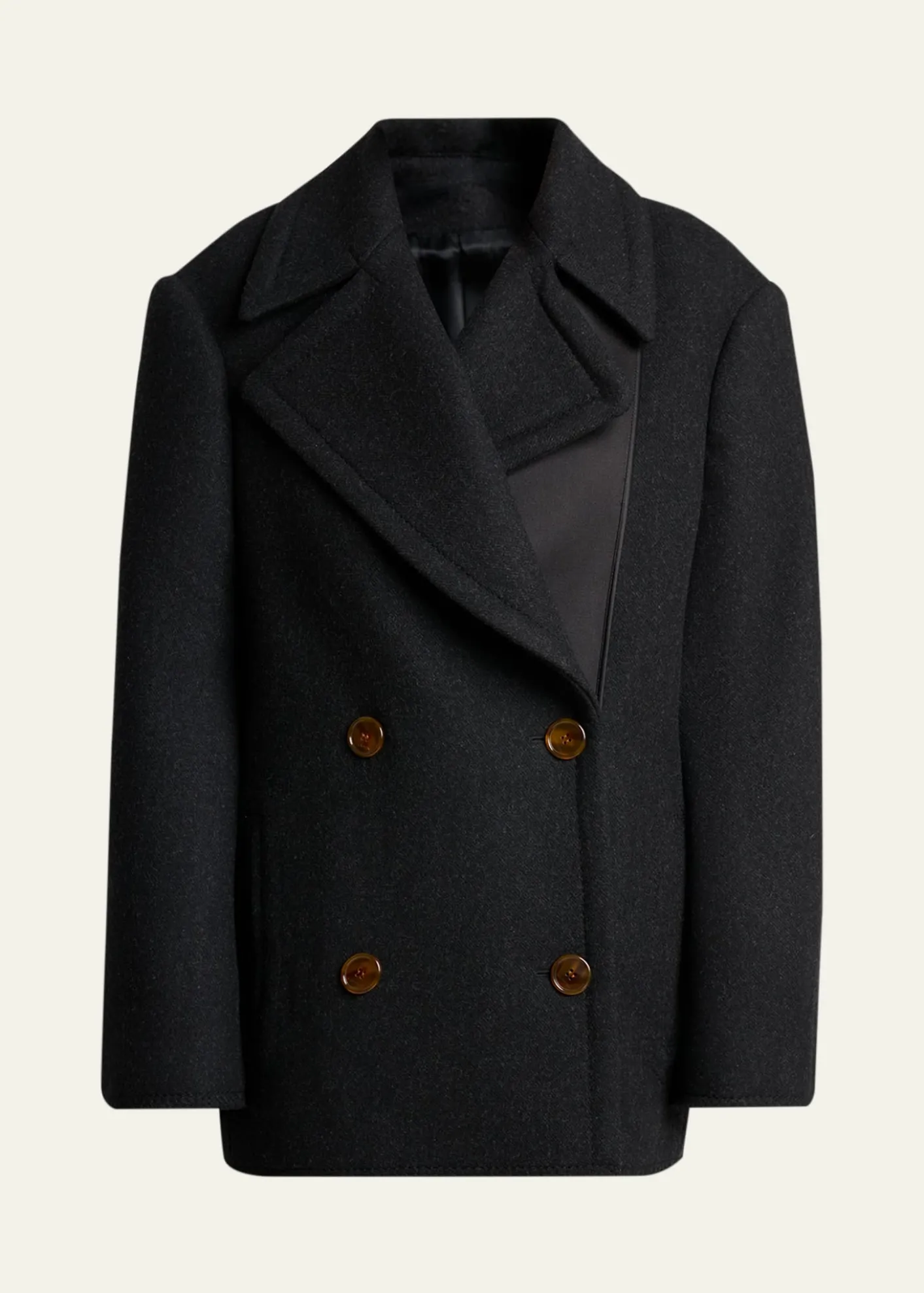 LanvinWool Oversized Double-Breasted Coat