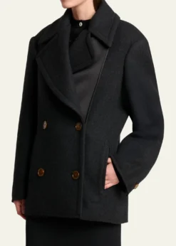 LanvinWool Oversized Double-Breasted Coat