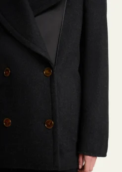 LanvinWool Oversized Double-Breasted Coat