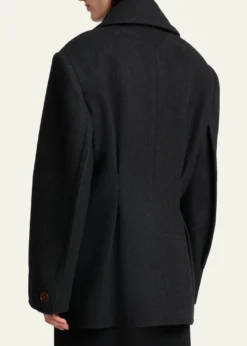 LanvinWool Oversized Double-Breasted Coat