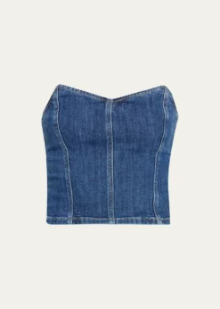 LE JEANAvery Denim Corset Top