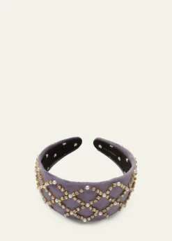 Lele SadoughiBrigitte Embellished Velvet Headband