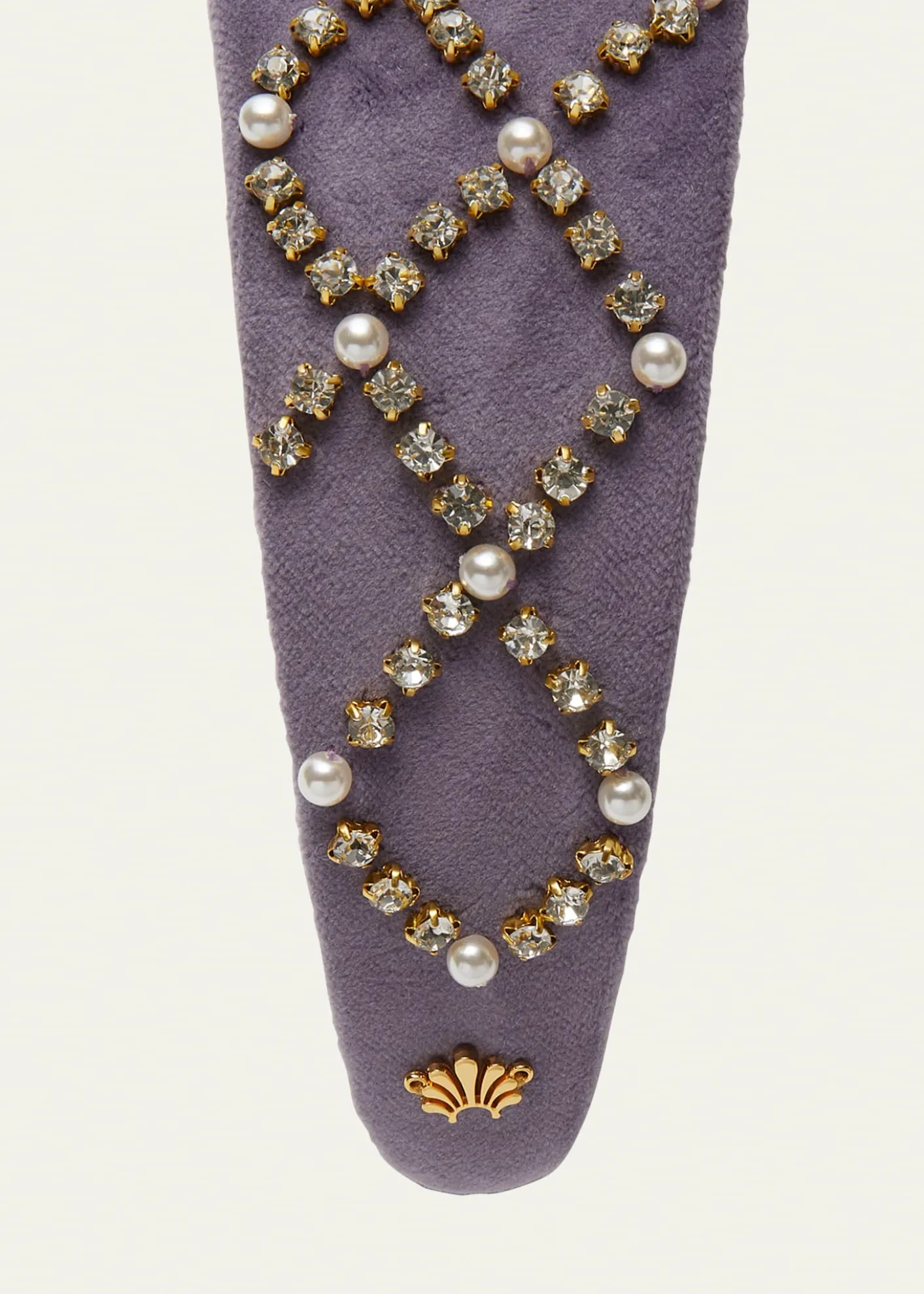 Lele SadoughiBrigitte Embellished Velvet Headband