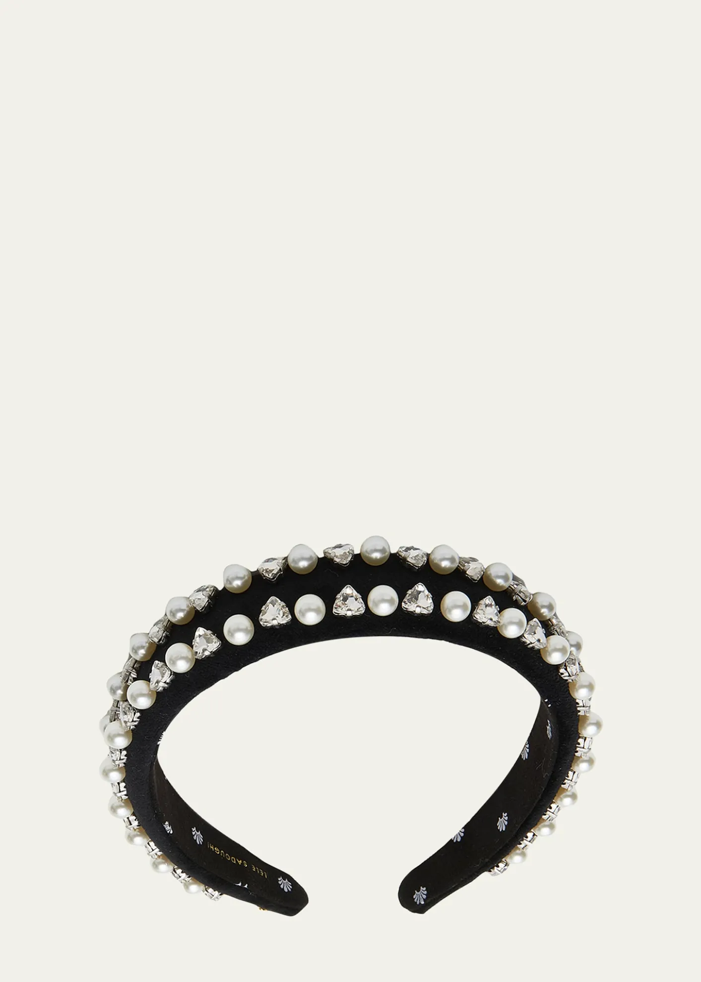 Lele SadoughiCharlotte Geo Crystal & Faux Pearl Headband