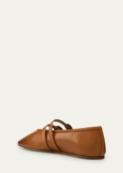 Le Monde BerylClaudia Mary Jane Buckle Leather Ballerina Flats